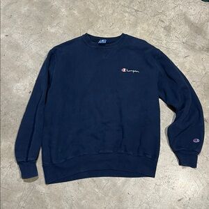 Champion Men's Dark Blue Crewneck Sweater